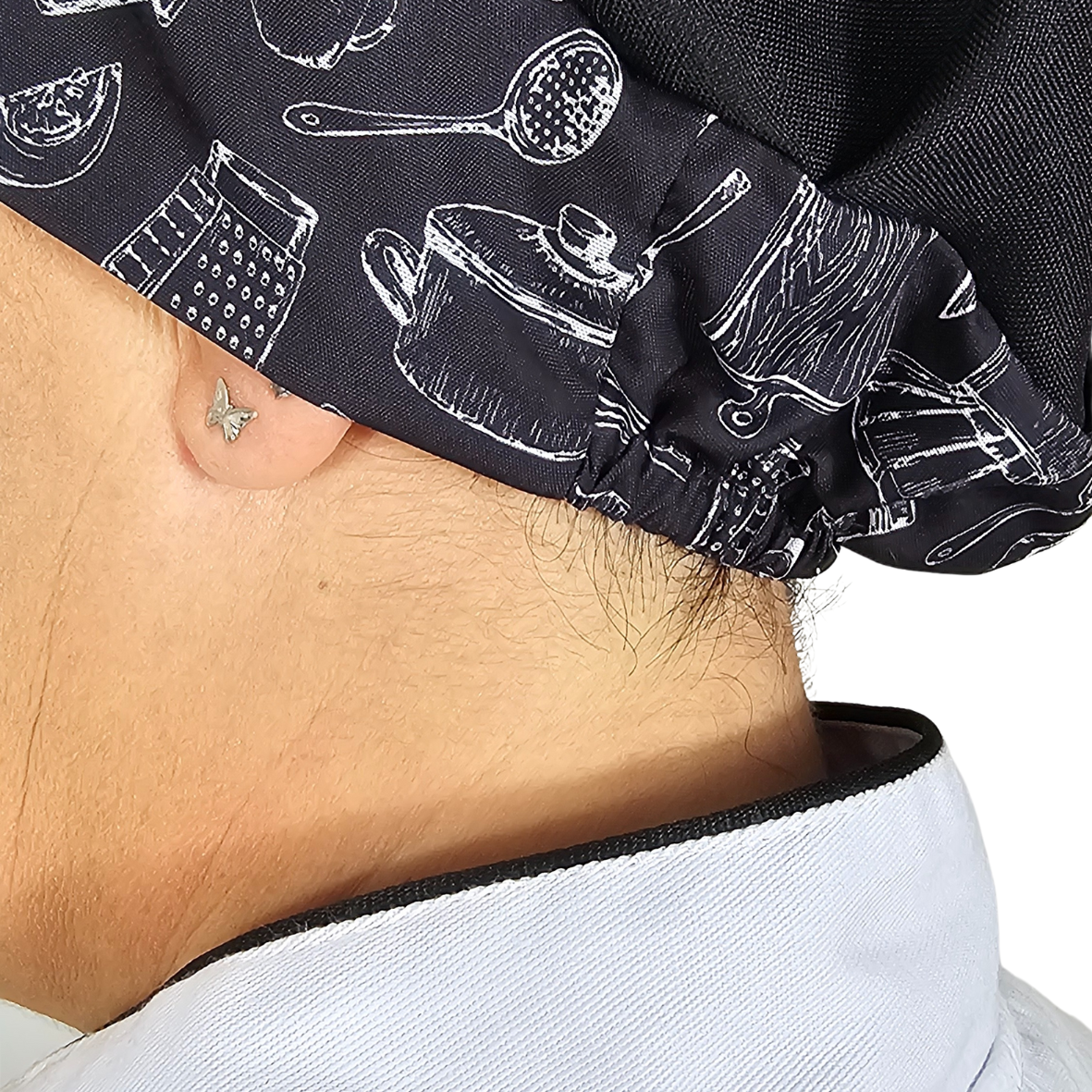 Kit Avental e Touca Gourmet Estampada - Caçarola - Imagem 3