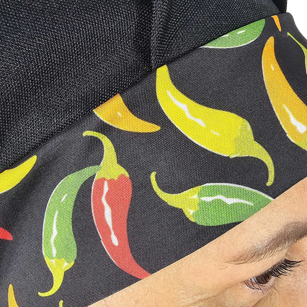 Kit Avental e Touca Gourmet Estampada - Pimenta Colorida - Imagem 2