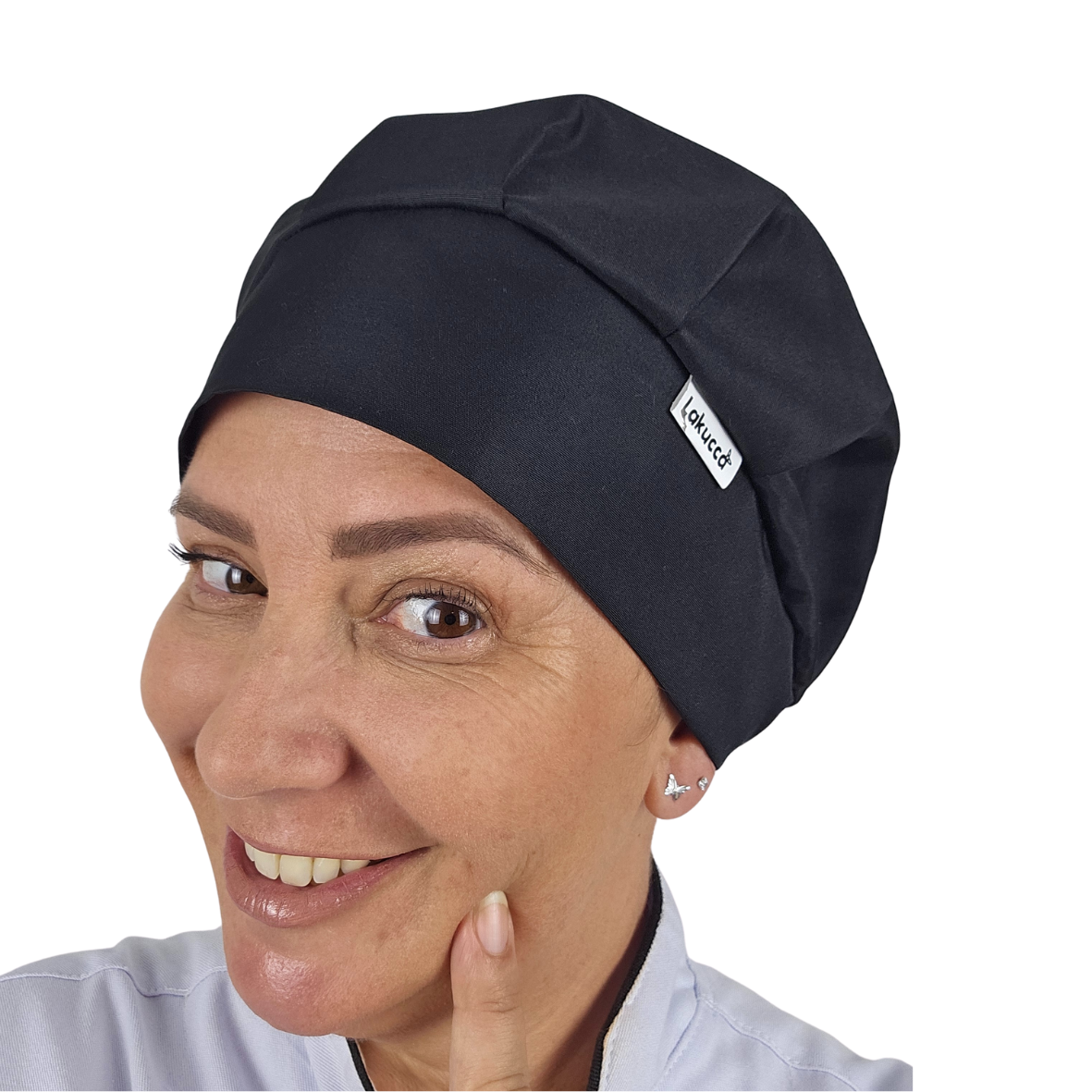 Touca Conffort Estampada - Preta Lisa